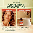 Kukka Grapefruit Essential Oil for Skin - 4 Fl Oz - 100% Natural Aromatherapy Grapefruit Oil for Diffuser & Hair - Soap Making Scent & DIY by CozyNest Decor