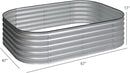 BPS 6-in-1 Metal Raised Garden Bed, 5.5x4 FT Galvanized Planter Raised Beds for Vegetables, Flowers 17'' Extra Tall by GreenHaven Gardens