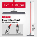 Silicone Floor Squeegee with 55-Inch Long Handle, 12-Inch Single Cast Silicone Blade, 360° Swivel Joint - Multifunction Floor Squeegee for Garage, Concrete Floor, Shower Floor, Glass Windows by GreenHaven Gardens