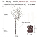 Birchlitland Lighted Brown Branches 32IN 100 LED with Timer Battery Operated, Artificial Tree Branch with Warm,Willow Branch Lights for Home Bedroom Fireplace Christmas Holiday Decoration by CozyNest Decor