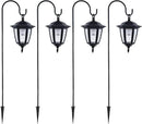 Dynaming 4 Pack Solar Hanging Lights Outdoor, Solar Powered Garden Decorative Lanterns with 4 x 38 Inch Shepherd Hooks, Waterproof Landscape Lighting for Lawn Patio Yard Pathway Driveway, Warm White by GreenHaven Gardens