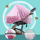 Durable Baby Stroller Mosquito Net (2 Pack) - Universal Elastic Edge Mesh Cover for Bassinets, Cradles, Playards, Car Seats & Mini Cribs | Breathable Travel Essential Newborn Protection (Pink) by TinyTreasures Baby Boutique