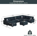L Lengend Vansen Modular Sectional Sofa U Shaped Couch with Ottoman Modern Reversible Corner Sectional Couch for Living Room (Charcoal, U Shaped Sofa-5) by CozyNest Decor