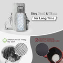 Water Bottle Holder with Strap, 4 Big Pockets with Compartment, 24oz/32oz/40oz Crossbody Water Bottle Carrier Bag by TinyTreasures Baby Boutique