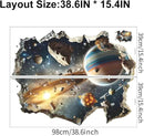 Quanhaigou 3D Galaxy Outer Space Wall Decals Stickers Wall Murals Wallpaper Decor for Home Floor Living Room (Universe Planet) by CozyNest Decor