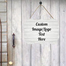Personalized Wooden Welcome Sign for Front Door - Customized Home Decor With Image/Text - Hanging Farmhouse Decorations for Home Office - 11.2 * 8 Inch by CozyNest Decor