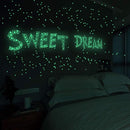 1230 PCS Glow in The Dark Stars Wall Stickers, 3D Adhesive Dots Decor Starry Sky Decor for Kids Bedroom or Birthday Gift,Beautiful Wall Decals (Green) by TinyTreasures Baby Boutique