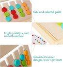 Montessori Learning Toys Slide Puzzle Color & Shape Matching Brain Teasers Logic Game Preschool Educational Wooden Toys for Kids Boys Girls Age 3 4 5 6 7 Years Old Airplane Travel Toy Birthday Gifts by TinyTreasures Baby Boutique
