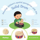 PlanToys® Solid Drum Wooden Musical Toy for Toddlers | Pretend Play Instrument for Kids | Eco-Friendly Percussion Toy for Coordination, Creativity & Early Learning Development by TinyTreasures Baby Boutique