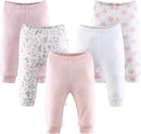 The Peanutshell 5 Pack Baby Girl Pants Set - 100% Cotton Toddler Pants for 0-24 Months Clothes for Toddlers & Babies - Flower by TinyTreasures Baby Boutique