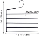 Nature Smile Pants Hangers 3pack, Heavy Duty Multi Layers Space Saving Slack Hangers,Non Slip 5 Tier Open-Ended Pants Hanger Closet Storage Organizer for Garden Flags Trousers Jeans Scarf by CozyNest Decor