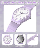 Kids Analog Watch Boys Girls, 30M Waterproof, Sports Watch for Boys, Easy to Read Children's Thin Dial Wrist Watches with Soft Band, for Ages 5-15 Kids Great Birthday Gifts Christmas Day by TinyTreasures Baby Boutique