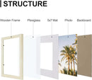 Vittanly 8x10 Picture Frames Set of 9, Shatter Resistant Plexiglass, Display 5x7 Pictures with Mat or 8x10 without Mat, Photo Frames for Wall or Tabletop, Engineered Wood, Cornsilk by CozyNest Decor