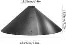 2 Pack Squirrel Baffle for Bird Feeder Pole，Keeps Squirrels Away from Bird Feeder Rods, (19 inch) by CozyNest Decor