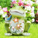 Solar Outdoor Frog Statue Lighting, Waterproof Frog Statue Light,Outdoor Lighting, Decorations for Patio,Yard,Lawn, Porch, Ornament by CozyNest Decor