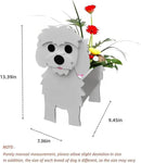 Maltese Dog Planter Plant Pots,Cute Garden Dog Flower Planter,Dog Planters Birthday Gifts for Women,Office,Indoor/Outdoor Decor（9.45 * 7.36 * 13.39in） by GreenHaven Gardens