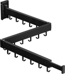 Clothes Drying Rack,Drying Rack Clothing,Luandry Drying Rack,Clothes Hanger Rack,Wall Mounted Luandry Rack,Folding Retractable,Frosted Stone Black Classic,ms-01 by CozyNest Decor