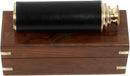 9" Pirate Telescope Handheld Brass Telescope Nautical Spyglass Monucular with Wooden Box by TinyTreasures Baby Boutique
