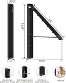 Dr.DJ Clothes Drying Rack, Wall-Mounted Retractable & Foldable Clothes Hanger for Laundry Room Organization and Storage, Metal Clothes Hanger Rack for Dorm, Closet, Balcony(1 Pack, Black) by CozyNest Decor