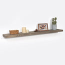 Solid Reclaimed Wood Floating Shelf 48inches Width and 8 inches Depth, Rustic Reclaimed Barnwood Wall Hanging Shelves with Invisible Heavy-Duty Metal Bracket，Cement Grey by CozyNest Decor