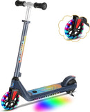 Caroma Electric Scooter for Kids Ages 6-12,150W/180WMotor,10 MPH Max Speed & 7 Miles,Colorful Lights,Adjustable Height & Speed,LED Display,Foldable Kids Electric Scooter 132 Lbs Max Load,Idea Gift by TinyTreasures Baby Boutique