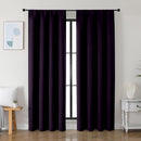 Simplebrand Ava BlackBerry Blackout Curtains for Bedroom 84 Inch Length 2 Panels Set, Solid Thermal Insulated Privacy Nursery Window Treatment Curtains Blackout Drapes, W40 x L84 Inch, BlackBerry by TinyTreasures Baby Boutique