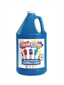 Colorations Paraben-Free Washable Tempera Paint for Kids - 1 Gallon Value Size, Vibrant Blue. Non-Toxic and Made in the USA, Classroom Must Haves, Bulk Arts and Crafts Supplies by TinyTreasures Baby Boutique