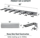 Wall Mount Tool Storage Rack, Heavy Duty Garage Organizer, Garden Hooks and Hangers, Hold Up to 350lbs Grey AK806 by GreenHaven Gardens