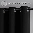 Blackout Curtains 90 Inch Length for Bedroom, Thermal Insulated Blackout Curtains 2 Panels Set, Solid Grommet Privacy Room Darkening Drapes for Living Room Windows(W52 x L90, Black) by CozyNest Decor