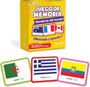 Menique, Juego de Memoria de Banderas del Mundo en español, para niños y adultos. Flags of The World, Memory Matching Game in Spanish, for Kids and Adults, 100 Tiles 50 Pairs. by TinyTreasures Baby Boutique