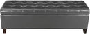 Joveco Storage Ottoman Bench, Tufted Leather 51 Inch Storage Bench for End of Bed Bedroom Living Room (51”, Dark Gray) by CozyNest Decor