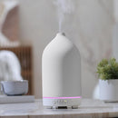 200ML Ceramic Essential Oil Diffuser - Ultrasonic Aromatherapy & Humidifier with 7-Color LED Lights, Auto Shut-Off, White, 1H/3H/6H Timer | Scent for Home,Office,Yoga by TinyTreasures Baby Boutique