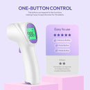 Forehead Thermometer for Adults, Kids & Babies, No-Touch Digital Thermometer with LCD Backlight Display, Fever Alarm and 1s Instant Reading - Purple by TinyTreasures Baby Boutique