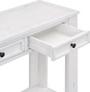 White Console Table,Solid Wood Sofa Table with 4 Drawers Hallway Table for Storage Entry Foyer Behind Couch Table,Fully Assembled (63" White) by CozyNest Decor