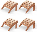 GREENVINES Adirondack-Ottoman | Set of 4 | HDPE Plastic | Outdoor Footrest | All Weather | Foot Rest | Foot Stool | Teak | for Adirondack Chair | for Patio Backyard Pool by CozyNest Decor