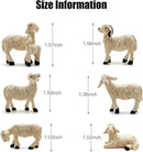 Miniature Garden Figurines Set of 6 Sheep Statues - Outdoor Decor Art for Fall Winter - Patio, Lawn, Yard Decoration - Housewarming Gift (Sheep) by CozyNest Decor