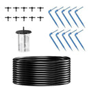 Solar Drip Irrigation Kit Accessories, 32.8FT Tubing, Drip Irrigation Extra Accessories Kit by GreenHaven Gardens