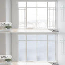 Window Privacy Film with Installation Tools, Blinds Pattern, Static Cling, Anti UV, Heat Control, Ideal for Home Shower Office Glass Door (Blinds Pattern, 17.5X118.1Inch) by CozyNest Decor