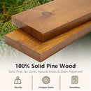 Habudda Floating Shelves, Wall Shelf for Bathroom Bedroom Kitchen, Natural Pine Real Wooden Shelves, Wall Mounted, 100% Pine, Set of 2, 30 Inches Long, Honey Oak by CozyNest Decor