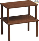 Cabinet Organizer Shelf(Set of 2),Kitchen Counter Shelves,Bamboo Spice Rack Countertop and Cabinet,Stackable Expandable,Medium(Brown) by CozyNest Decor