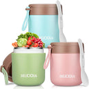 3 Pcs Insulated Food Container for Kids 15.2 oz Portable Stainless Steel Vacuum Insulated Kids Food Jar Leakproof Wide Mouth Soup Containers with Lids and Folding Spoon for Adults Kids by TinyTreasures Baby Boutique
