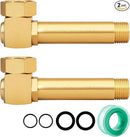 Garden Hose Reel Replacement Fitting,Brass 3/4"GHT Female to 1/2"NPT Male Swivel Elbow adapter (4.72 inches in length 2 piece) by GreenHaven Gardens