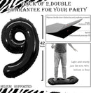 GOER Black Foil Balloons Number 9,Huge Number Balloons for 9th 19th 29th 39th 49th Birthday Party Supplies Anniversary Decorations (3 pcs,42 inch,32 inch,16inch) by TinyTreasures Baby Boutique