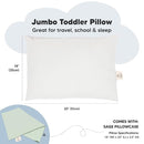 KeaBabies Toddler Pillow with Pillowcase, Jumbo 14X20 - Soft Organic Cotton Toddler Pillows for Sleeping - Machine Washable - Perfect for Travel, Toddler Bed Set (Sage) by TinyTreasures Baby Boutique