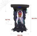 Haunted Hill Farm Tombstone Lifter by Tekky, Battery-Operated, Sound Activated Animatronic Zombie with Sound Effects and Lights for Indoor or Covered Outdoor Creepy Halloween Decoration by CozyNest Decor