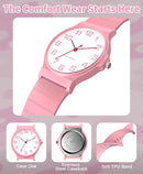 Kids Analog Watch Boys Girls, 30M Waterproof, Sports Watch for Boys, Easy to Read Children's Thin Dial Wrist Watches with Soft Band, for Ages 5-15 Kids Great Birthday Gifts Christmas Day by TinyTreasures Baby Boutique