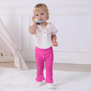 Newborn Toddler Baby Girl Pants Leggings Ribbed Straight Flare Infant Girl Pants Leggings Bell Bottoms 5 Packs by TinyTreasures Baby Boutique