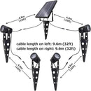 4-Spotlight Mini 50X Solar-Powered LED Spotlight (Cool White LED), Black Finish, Outdoor Garden Yard Landscape Downlight by CozyNest Decor