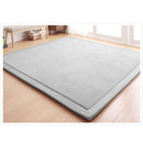 Loartee Coral Velvet Crawling Rug (6.0'x 6'8", Gray) for Toddler Children Play Area Rugs Yoga Mat Exercise Pads Carpet by TinyTreasures Baby Boutique