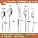 20 Pcs Silverware Set for 4 with Pearled Edge Handle design, Food Grade Stainless Steel Flatware Set, Eating Utensils Sets Include Fork/Knife/Spoon, Reusable Cutlery Set, Dishwasher Safe by CozyNest Decor